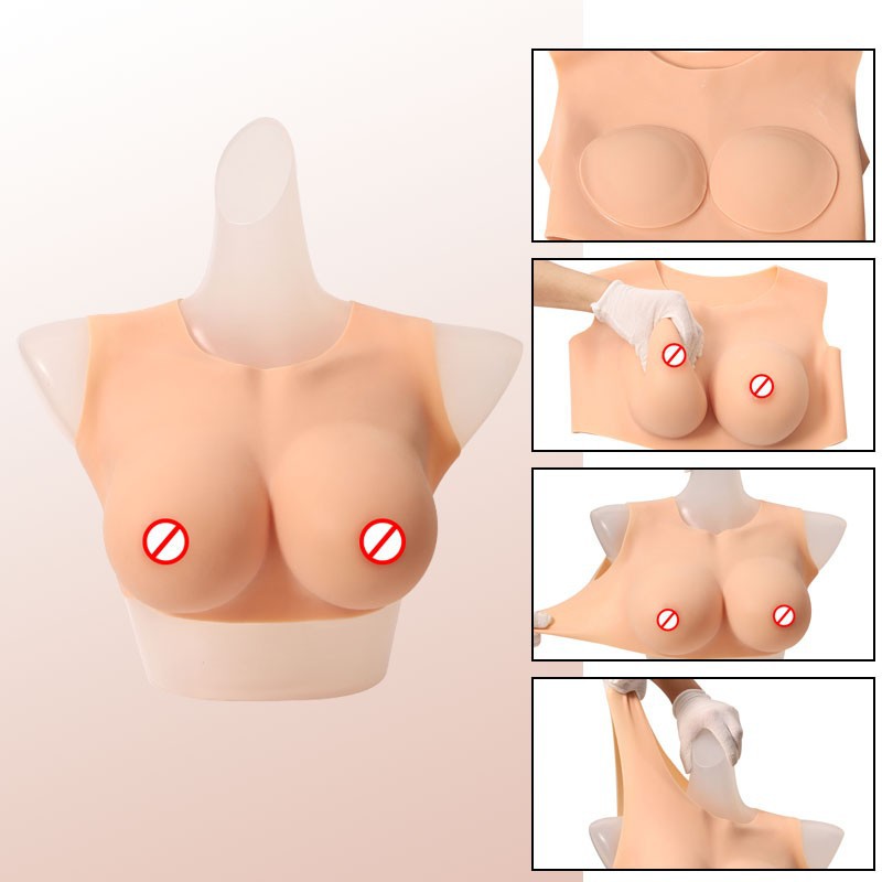 Realistic Low Neck Fake Boobs